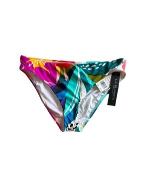 NWT La Blanca Bright Multicolor Abstract Bikini Bottom Size 12